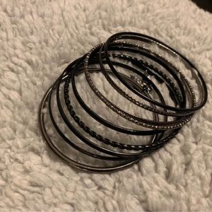 Women’s Black Bangles￼
